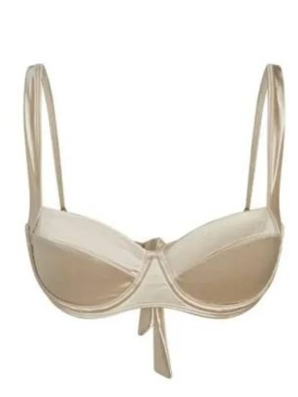 NWT ** Monday Swimwear Champagne Shiny Jersey Bikini ** Size 12-14